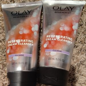 (2) Olay Regenerist Regenerating Cream Cleanser - Black and Silver